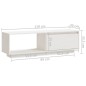 vidaXL TV-Schrank Weiß 110x30x33,5 cm Massivholz Kiefer vidaXL TV-Schrank Weiß 110x30x33,5 cm Massivholz Kiefer