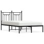 vidaXL Bettgestell mit Kopfteil Metall Schwarz 120x190 cm vidaXL Bettgestell mit Kopfteil Metall Schwarz 120x190 cm
