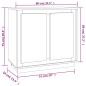 vidaXL Sideboard Betongrau 80x34x75 cm Holzwerkstoff vidaXL Sideboard Betongrau 80x34x75 cm Holzwerkstoff