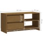 vidaXL TV-Schrank Honigbraun 80x31x39 cm Massivholz Kiefer vidaXL TV-Schrank Honigbraun 80x31x39 cm Massivholz Kiefer