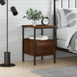 vidaXL Nachttisch Braun Eichen-Optik 34x36x50 cm Holzwerkstoff