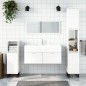 vidaXL Badschrank mit Spiegel Hochglanz-Weiß Holzwerkstoff vidaXL Badschrank mit Spiegel Hochglanz-Weiß Holzwerkstoff