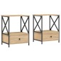 vidaXL Nachttische 2 Stk. Sonoma-Eiche 50x41x65 cm Holzwerkstoff vidaXL Nachttische 2 Stk. Sonoma-Eiche 50x41x65 cm Holzwerkstoff