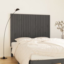 vidaXL Wand-Kopfteil Grau 146,5x3x110 cm Massivholz Kiefer