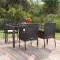 vidaXL Gartenstühle mit Kissen 4 Stk. Poly Rattan Schwarz vidaXL Gartenstühle mit Kissen 4 Stk. Poly Rattan Schwarz