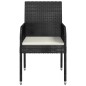 vidaXL Gartenstühle mit Kissen 4 Stk. Poly Rattan Schwarz vidaXL Gartenstühle mit Kissen 4 Stk. Poly Rattan Schwarz