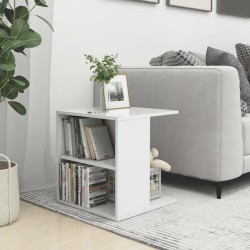 vidaXL Beistelltisch Hochglanz-Weiß 45x45x48 cm Holzwerkstoff