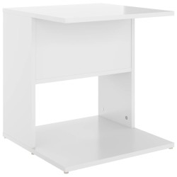 vidaXL Beistelltisch Hochglanz-Weiß 45x45x48 cm Holzwerkstoff