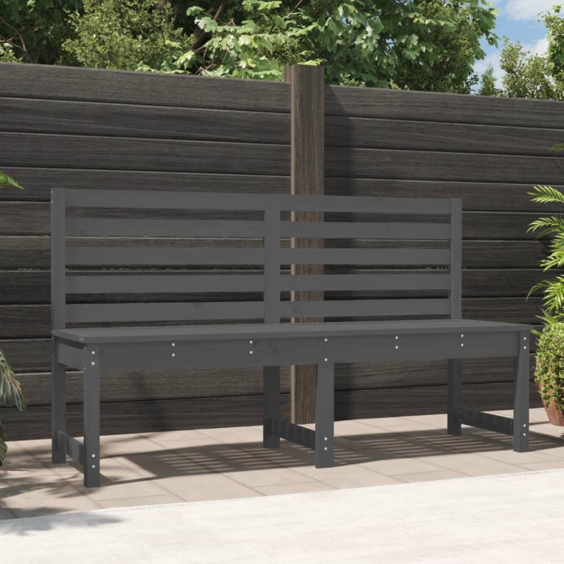 vidaXL Gartenbank Grau 157,5 cm Massivholz Kiefer vidaXL Gartenbank Grau 157,5 cm Massivholz Kiefer