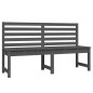 vidaXL Gartenbank Grau 157,5 cm Massivholz Kiefer vidaXL Gartenbank Grau 157,5 cm Massivholz Kiefer