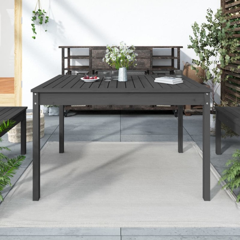 vidaXL Gartentisch Grau 121x82,5x76 cm Massivholz Kiefer vidaXL Gartentisch Grau 121x82,5x76 cm Massivholz Kiefer