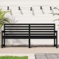 vidaXL Gartenbank Schwarz 203,5x48x91,5 cm Massivholz Kiefer vidaXL Gartenbank Schwarz 203,5x48x91,5 cm Massivholz Kiefer