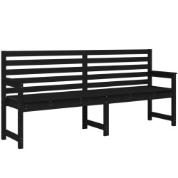 vidaXL Gartenbank Schwarz 203,5x48x91,5 cm Massivholz Kiefer
