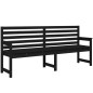 vidaXL Gartenbank Schwarz 203,5x48x91,5 cm Massivholz Kiefer vidaXL Gartenbank Schwarz 203,5x48x91,5 cm Massivholz Kiefer