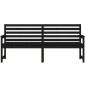 vidaXL Gartenbank Schwarz 203,5x48x91,5 cm Massivholz Kiefer vidaXL Gartenbank Schwarz 203,5x48x91,5 cm Massivholz Kiefer