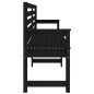 vidaXL Gartenbank Schwarz 203,5x48x91,5 cm Massivholz Kiefer vidaXL Gartenbank Schwarz 203,5x48x91,5 cm Massivholz Kiefer