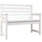 vidaXL Gartenbank Weiß 109x48x91,5 cm Massivholz Kiefer vidaXL Gartenbank Weiß 109x48x91,5 cm Massivholz Kiefer