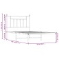 vidaXL Bettgestell mit Kopfteil Metall Weiß 90x200 cm vidaXL Bettgestell mit Kopfteil Metall Weiß 90x200 cm