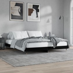 vidaXL Bettgestell Schwarz 140x200 cm Holzwerkstoff
