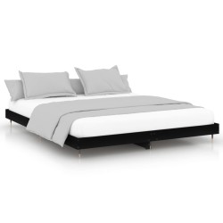 vidaXL Bettgestell Schwarz 140x200 cm Holzwerkstoff