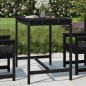 vidaXL Gartentisch Schwarz 121x82,5x110 cm Massivholz Kiefer vidaXL Gartentisch Schwarz 121x82,5x110 cm Massivholz Kiefer