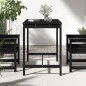 vidaXL Gartentisch Schwarz 121x82,5x110 cm Massivholz Kiefer vidaXL Gartentisch Schwarz 121x82,5x110 cm Massivholz Kiefer