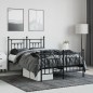 vidaXL Bettgestell mit Kopf- und Fußteil Metall Schwarz 120x190 cm vidaXL Bettgestell mit Kopf- und Fußteil Metall Schwarz 120x190 cm