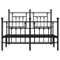 vidaXL Bettgestell mit Kopf- und Fußteil Metall Schwarz 120x190 cm vidaXL Bettgestell mit Kopf- und Fußteil Metall Schwarz 120x190 cm