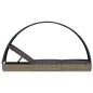 Sonnenliege mit Runddach Grau 211x57x140 cm Poly Rattan Sonnenliege mit Runddach Grau 211x57x140 cm Poly Rattan