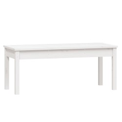 vidaXL Gartenbank Weiß 109x44x45 cm Massivholz Kiefer