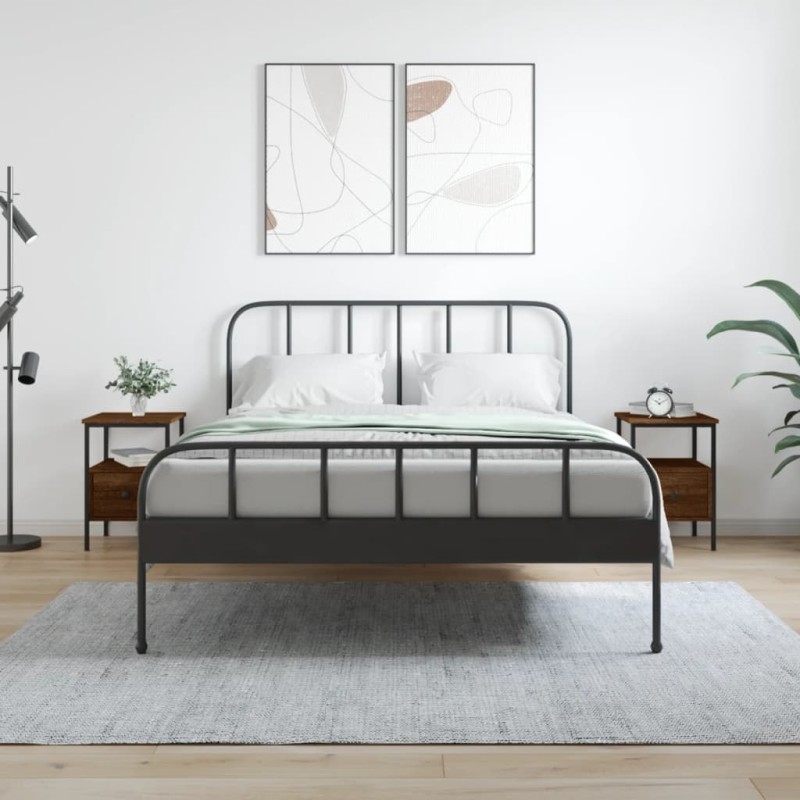vidaXL Nachttische 2 Stk. Braun Eichen-Optik 34x36x50 cm Holzwerkstoff vidaXL Nachttische 2 Stk. Braun Eichen-Optik 34x36x50 cm Holzwerkstoff