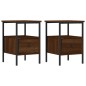vidaXL Nachttische 2 Stk. Braun Eichen-Optik 34x36x50 cm Holzwerkstoff vidaXL Nachttische 2 Stk. Braun Eichen-Optik 34x36x50 cm Holzwerkstoff