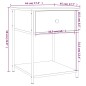 vidaXL Nachttisch Braun Eichen-Optik 44x45x58 cm Holzwerkstoff