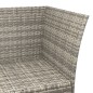vidaXL 3-tlg. Garten-Lounge-Set mit Kissen Grau Poly Rattan vidaXL 3-tlg. Garten-Lounge-Set mit Kissen Grau Poly Rattan