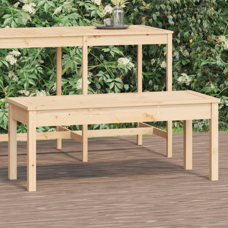vidaXL Gartenbank 109x44x45 cm Massivholz Kiefer vidaXL Gartenbank 109x44x45 cm Massivholz Kiefer
