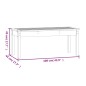 vidaXL Gartenbank 109x44x45 cm Massivholz Kiefer vidaXL Gartenbank 109x44x45 cm Massivholz Kiefer
