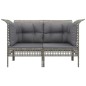 Garten-Ecksofas mit Kissen 2 Stk. Grau Poly Rattan Garten-Ecksofas mit Kissen 2 Stk. Grau Poly Rattan