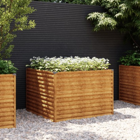 vidaXL Hochbeet 100x100x69 cm Cortenstahl