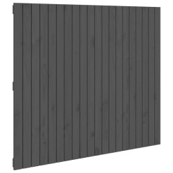 vidaXL Wand-Kopfteil Grau 127,5x3x110 cm Massivholz Kiefer