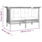 Garten-Ecksofas mit Kissen 2 Stk. Grau Poly Rattan Garten-Ecksofas mit Kissen 2 Stk. Grau Poly Rattan