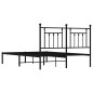 vidaXL Bettgestell mit Kopfteil Metall Schwarz 140x190 cm vidaXL Bettgestell mit Kopfteil Metall Schwarz 140x190 cm