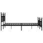 vidaXL Bettgestell mit Kopf- und Fußteil Metall Schwarz 160x200 cm vidaXL Bettgestell mit Kopf- und Fußteil Metall Schwarz 160x200 cm
