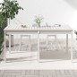 vidaXL Gartentisch Weiß 159,5x82,5x76 cm Massivholz Kiefer vidaXL Gartentisch Weiß 159,5x82,5x76 cm Massivholz Kiefer