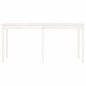 vidaXL Gartentisch Weiß 159,5x82,5x76 cm Massivholz Kiefer vidaXL Gartentisch Weiß 159,5x82,5x76 cm Massivholz Kiefer