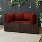 vidaXL Garten-Ecksofas mit Kissen 2 Stk. Braun Poly Rattan vidaXL Garten-Ecksofas mit Kissen 2 Stk. Braun Poly Rattan