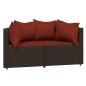 vidaXL Garten-Ecksofas mit Kissen 2 Stk. Braun Poly Rattan vidaXL Garten-Ecksofas mit Kissen 2 Stk. Braun Poly Rattan