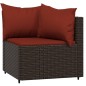 vidaXL Garten-Ecksofas mit Kissen 2 Stk. Braun Poly Rattan vidaXL Garten-Ecksofas mit Kissen 2 Stk. Braun Poly Rattan