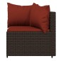 vidaXL Garten-Ecksofas mit Kissen 2 Stk. Braun Poly Rattan vidaXL Garten-Ecksofas mit Kissen 2 Stk. Braun Poly Rattan