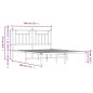vidaXL Bettgestell mit Kopfteil Metall Weiß 140x190 cm vidaXL Bettgestell mit Kopfteil Metall Weiß 140x190 cm