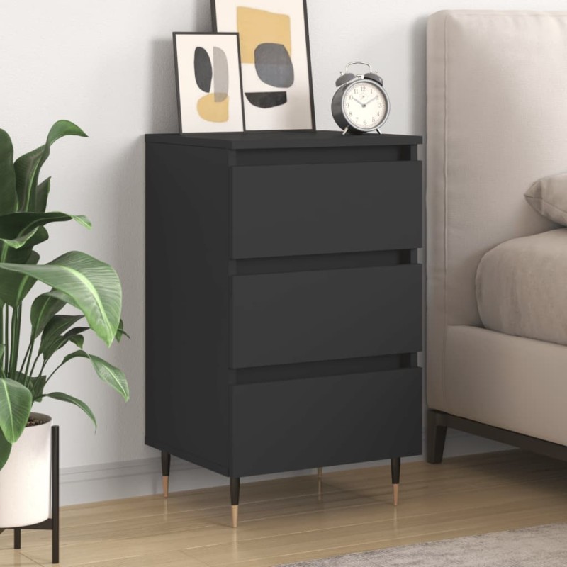 vidaXL Nachttisch Schwarz 40x35x69 cm Holzwerkstoff vidaXL Nachttisch Schwarz 40x35x69 cm Holzwerkstoff